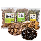 川珍  黑木耳香菇茶树菇组合 福聚满堂礼盒1500g/盒   南北干货 炒菜凉拌 山珍菌菇煲汤食材